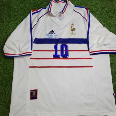 France 1998 World Cup Vintage Adidas Jersey top Sz Large