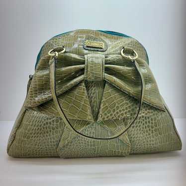 Xoxo XOXO Green Embossed Croc Handbag Purse EUC