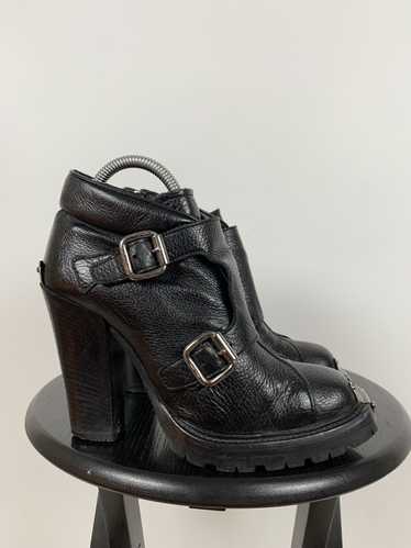 Miu Miu × Prada Miu Miu Black Leather Metal Plate… - image 1