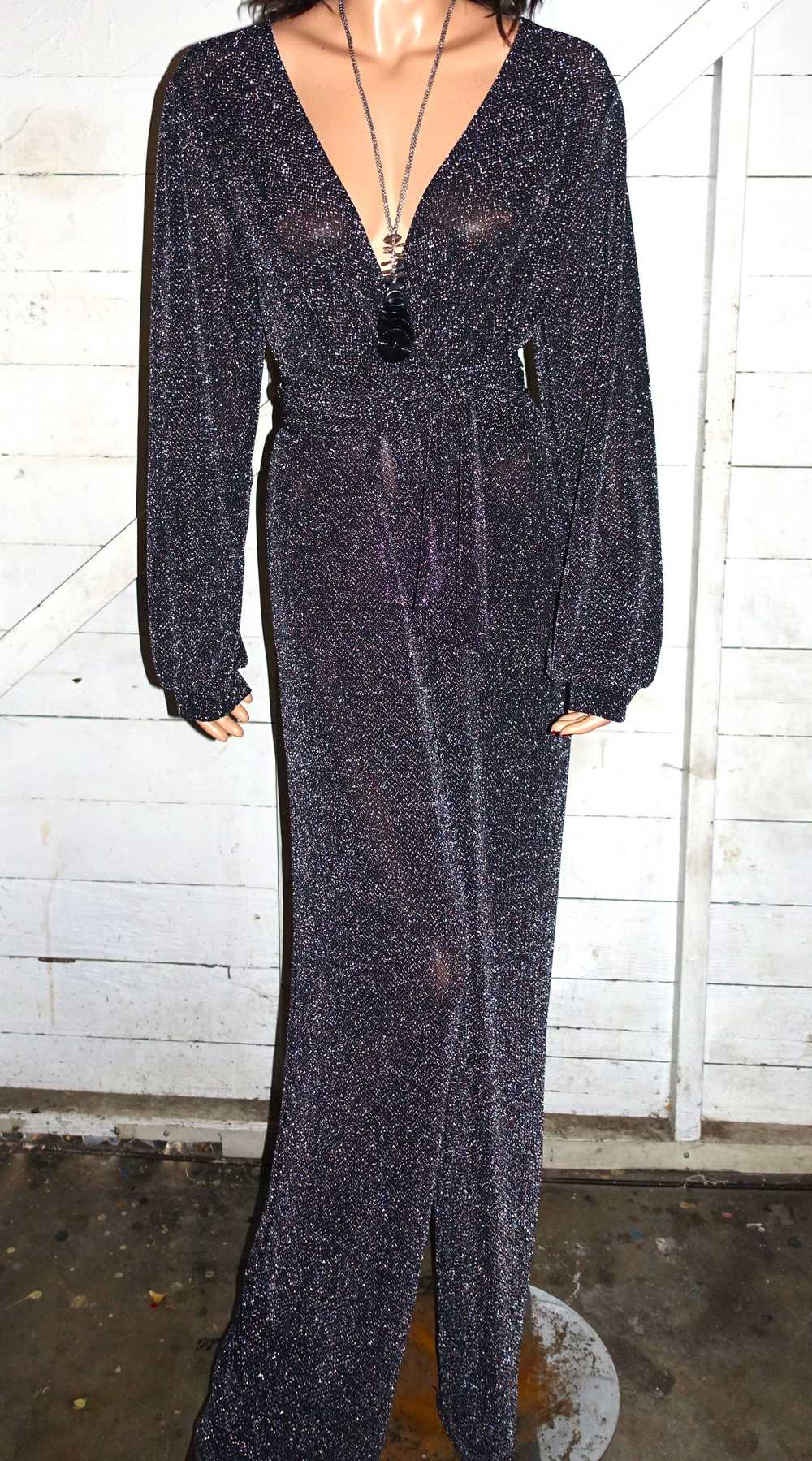 Other Curvy Sense Gray Metallic Jumpsuit 1X - image 1