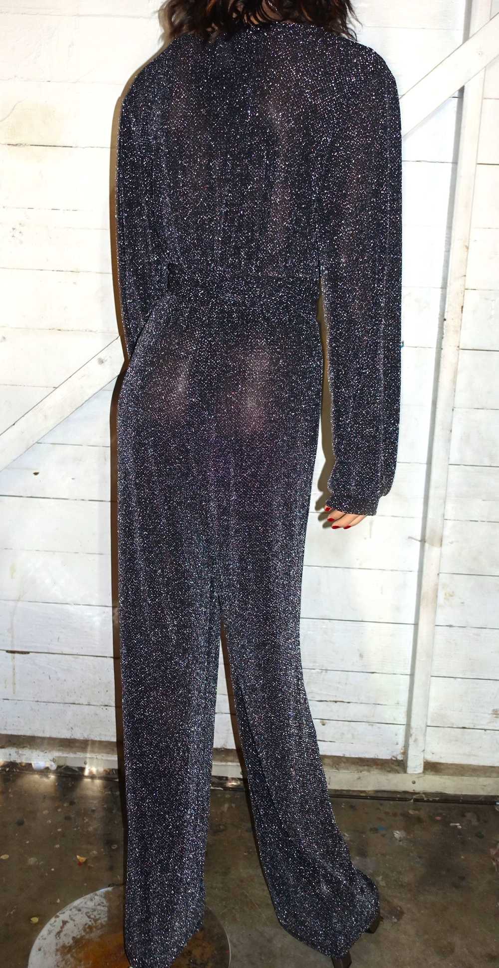 Other Curvy Sense Gray Metallic Jumpsuit 1X - image 4