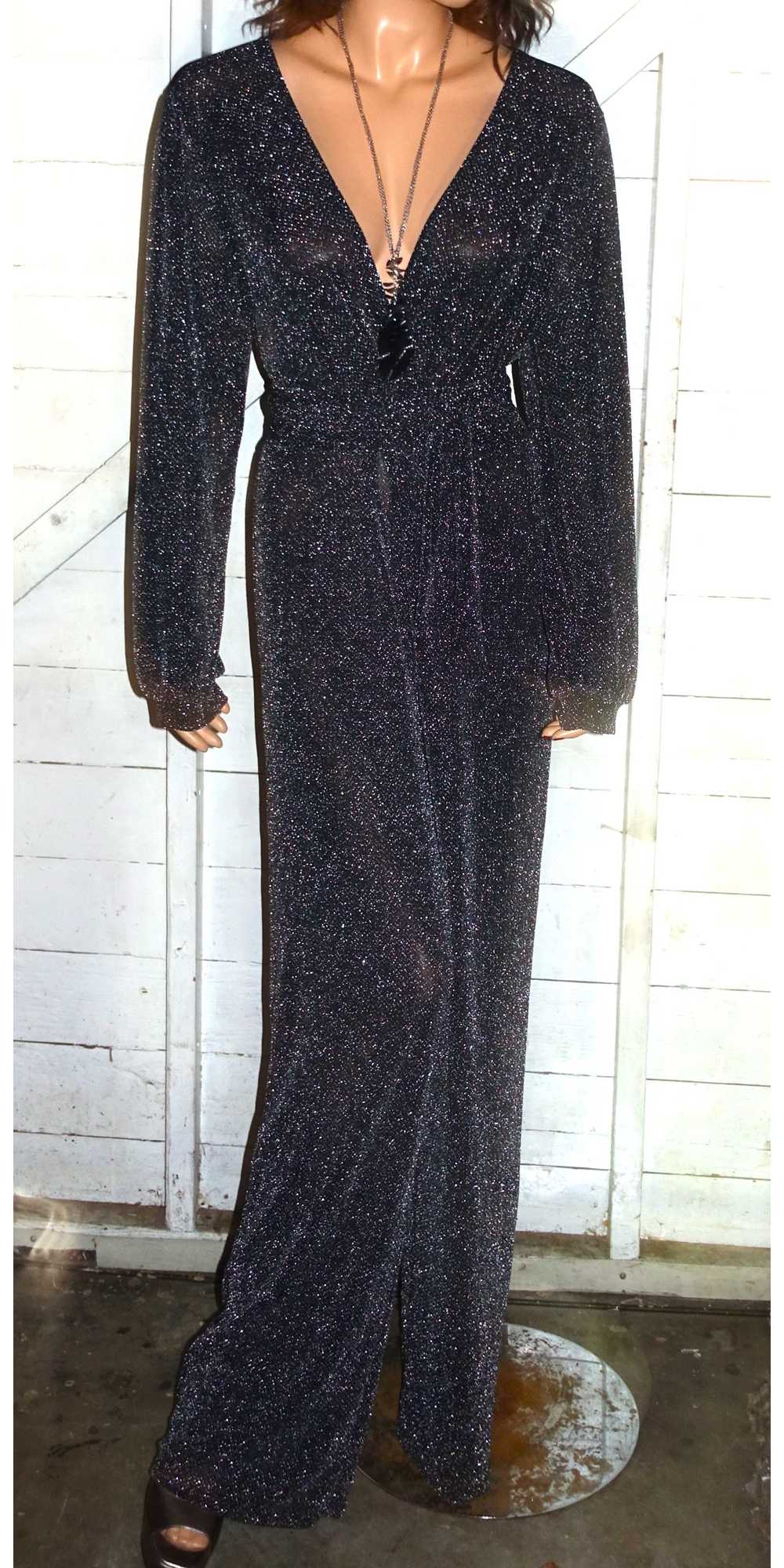 Other Curvy Sense Gray Metallic Jumpsuit 1X - image 6