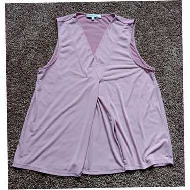 Frame Exquisite Pink Sleeveless V Neck Top for th… - image 1