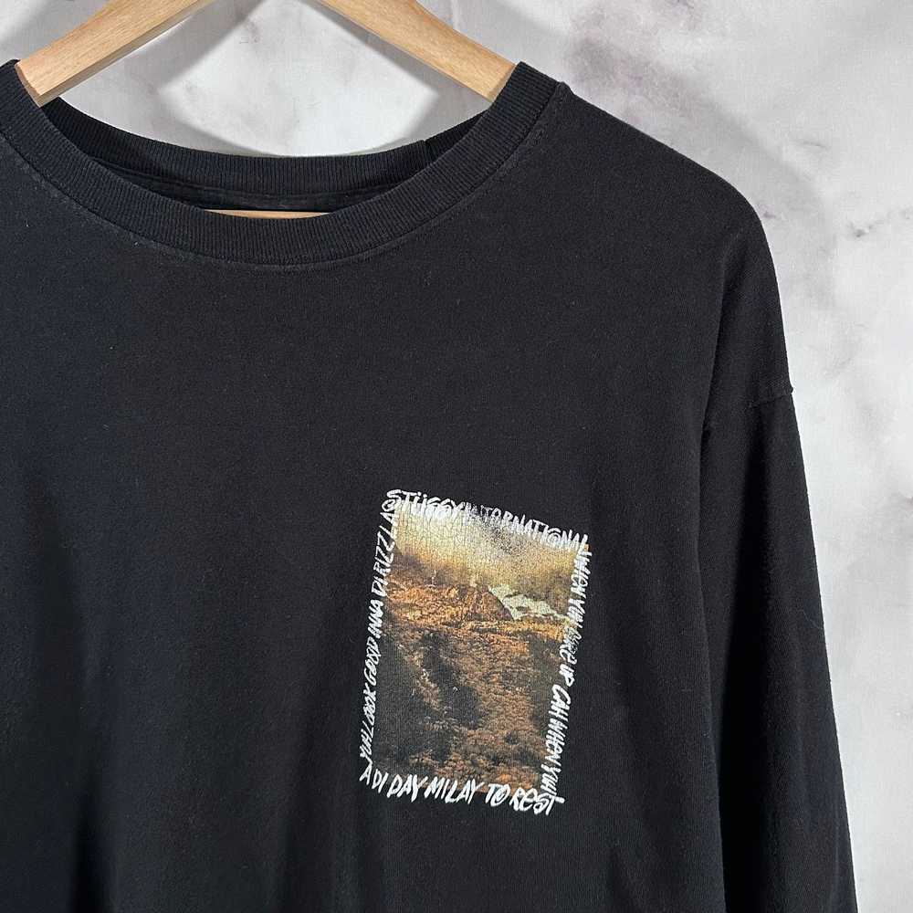 Stussy International Black Photo Text Longsleeve - image 2