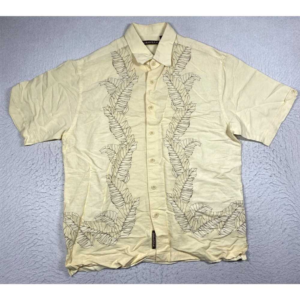 Cubavera Cubavera Shirt Mens Large Yellow Floral … - image 1