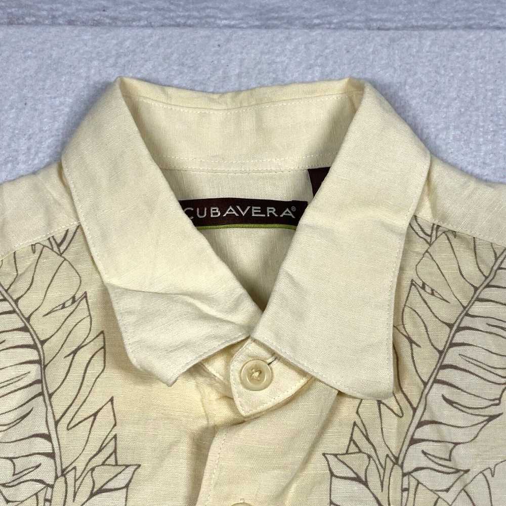 Cubavera Cubavera Shirt Mens Large Yellow Floral … - image 3