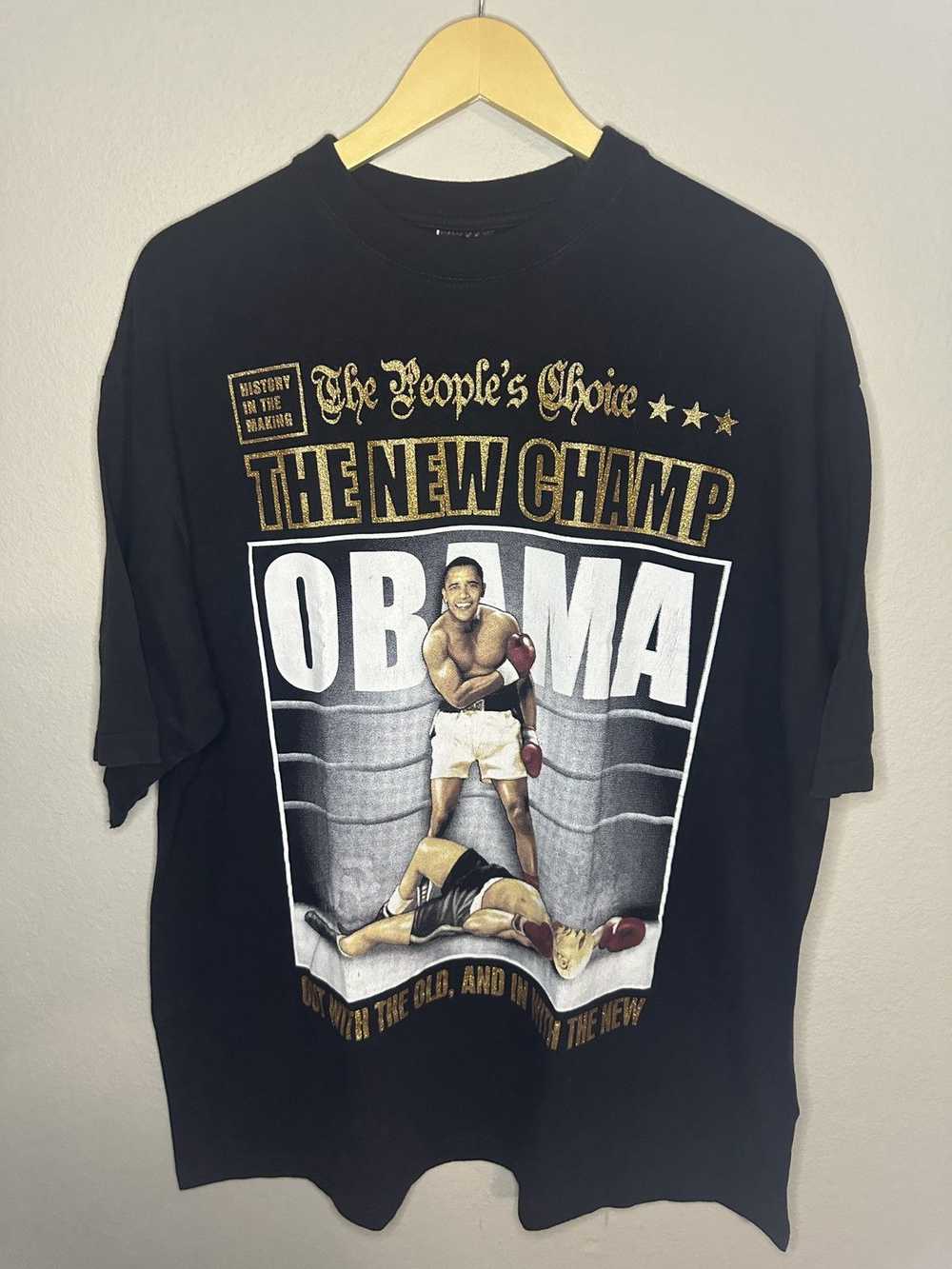 Vintage Y2K Obama Boxing t shirt - image 1