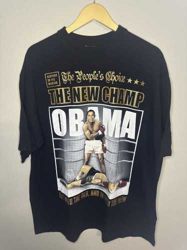 Vintage Y2K Obama Boxing t shirt