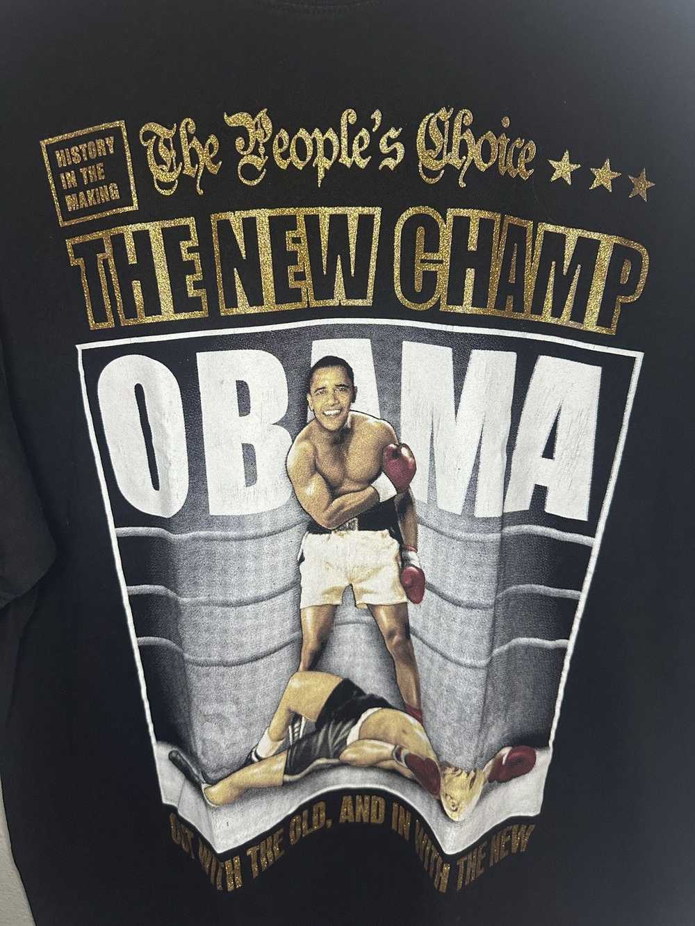 Vintage Y2K Obama Boxing t shirt - image 2