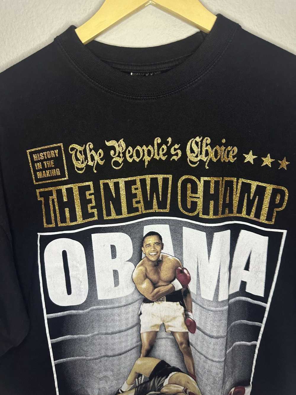 Vintage Y2K Obama Boxing t shirt - image 4