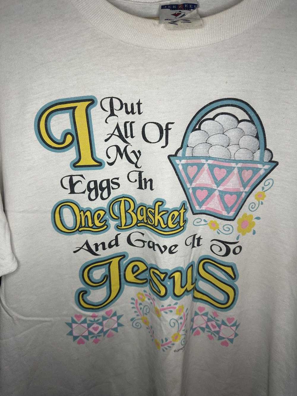 Jerzees × Vintage 90s Jesus Easter t shirt - image 2