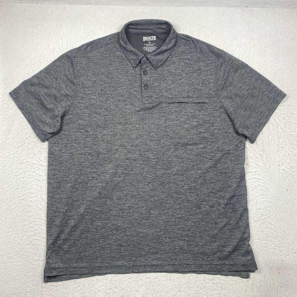 Vintage Duluth Trading Polo Shirt Mens XL Gray Sh… - image 1