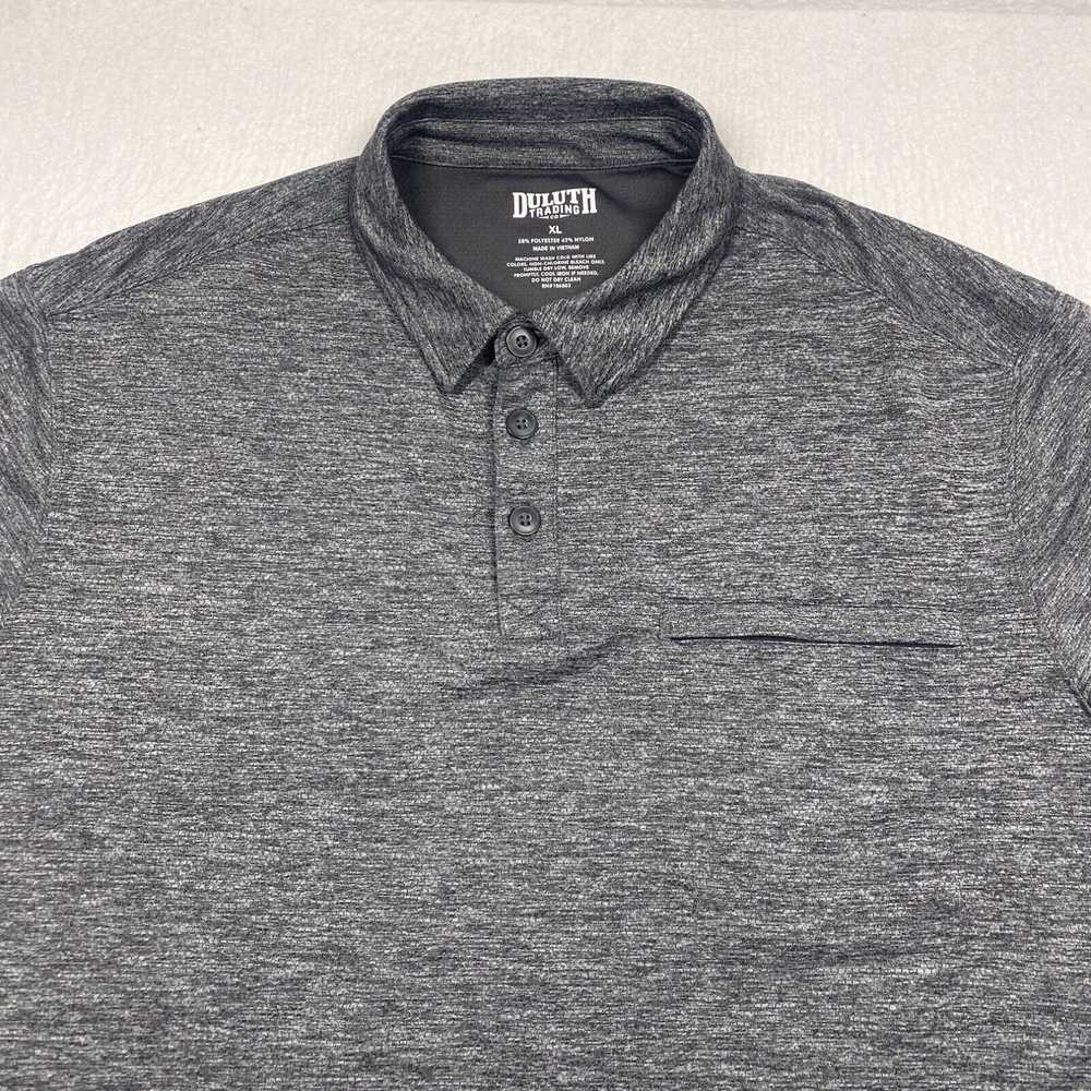 Vintage Duluth Trading Polo Shirt Mens XL Gray Sh… - image 2