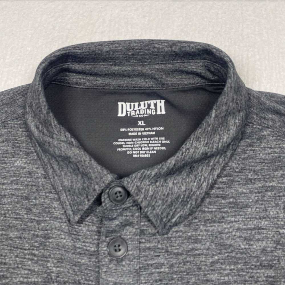 Vintage Duluth Trading Polo Shirt Mens XL Gray Sh… - image 3