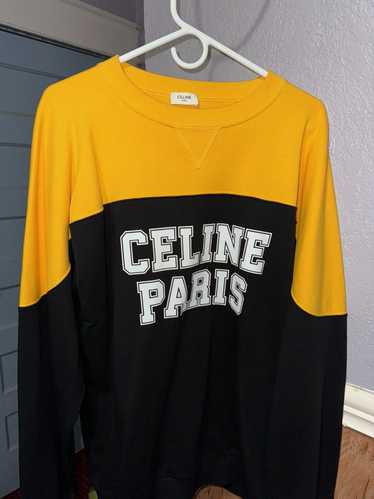 Celine Celine Paris Black and Yellow Sweatshirt