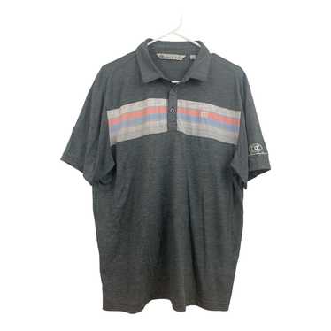 Travis Mathew Travis Mathew Gray/Pink/Blue Polo Sh