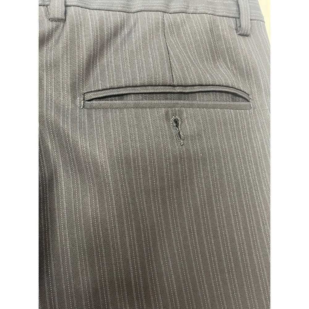 Alexander McQueen 36 | Pinstriped Black Slacks - image 3