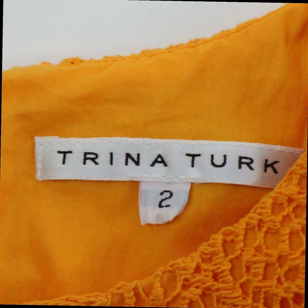 Trina Turk Trina Turk Marigold Yellow Crochet Lac… - image 4