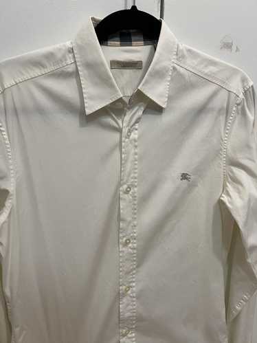 Burberry White Burberry Button Down