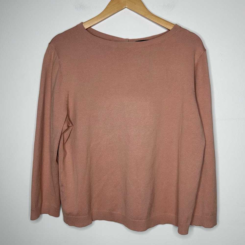 Ann Taylor Silk Round Neck Sweater Womens XL Blus… - image 2