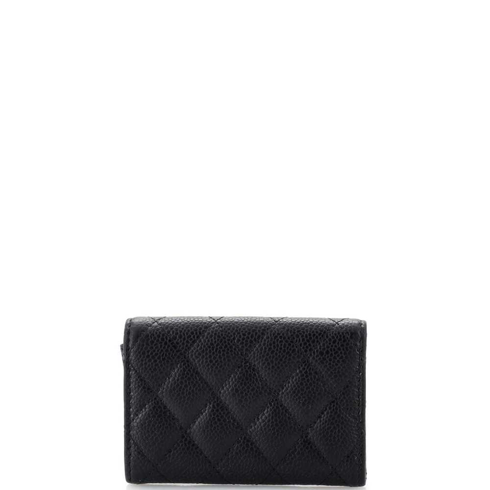 CHANEL Classic Flap Card Holder Quilted Caviar - image 3