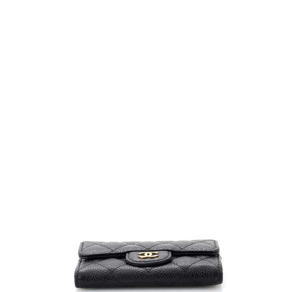 CHANEL Classic Flap Card Holder Quilted Caviar - image 4