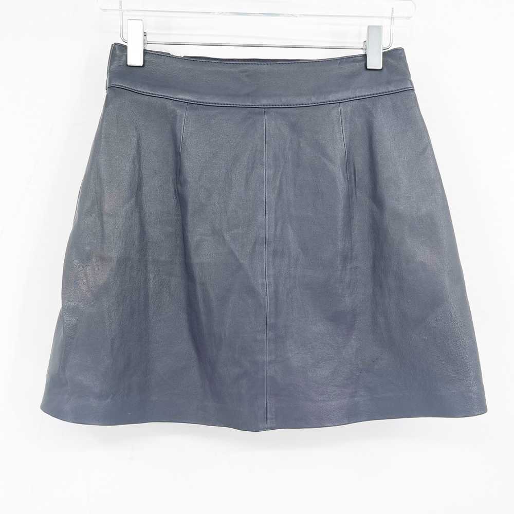 Vintage Vegan Leather Custom Moto Zip Mini Skirt - image 4