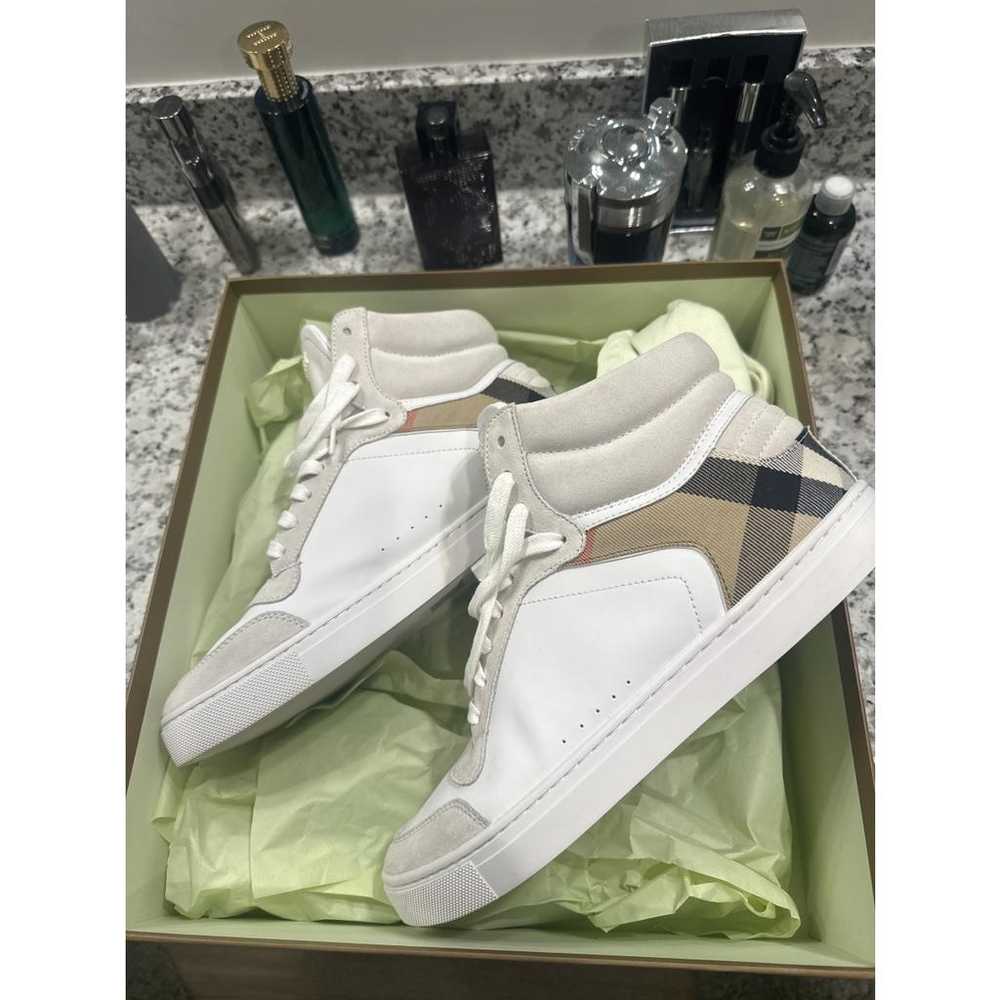 Burberry Leather high trainers - image 3