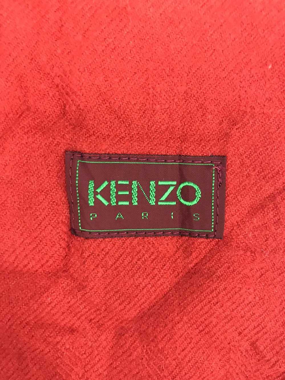 Designer × Kenzo × Vintage Kenzo Plain Muffler Sc… - image 3