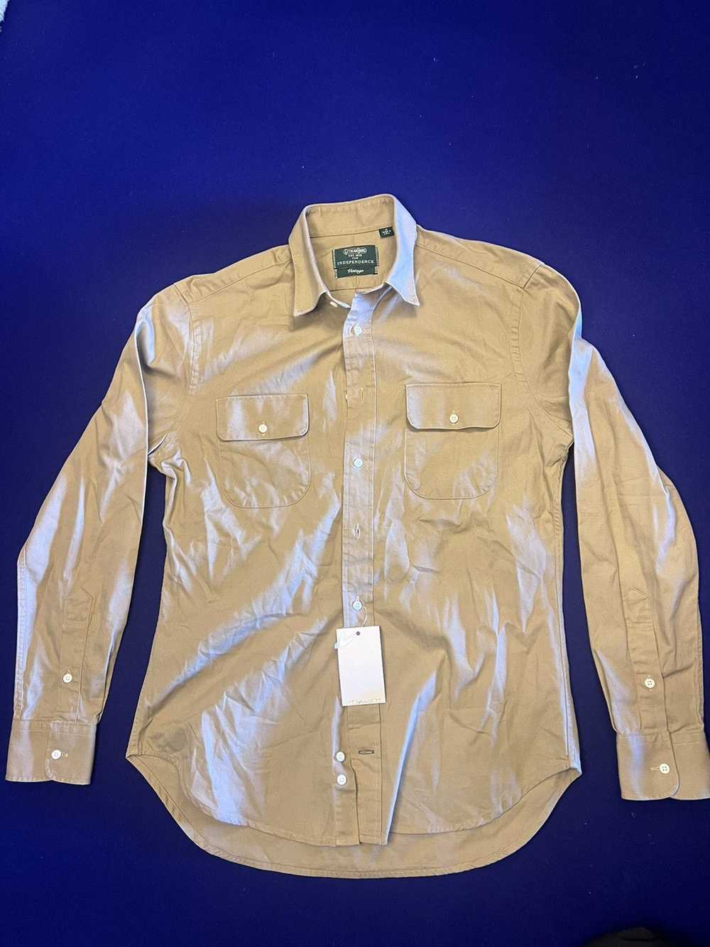 Gitman Bros. Vintage Tan workshirt buttondown shi… - image 1