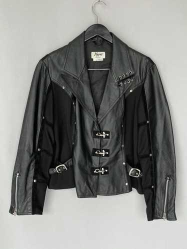FAY EMA Fireman Leather Jacket Clasp Closure Utility Coat