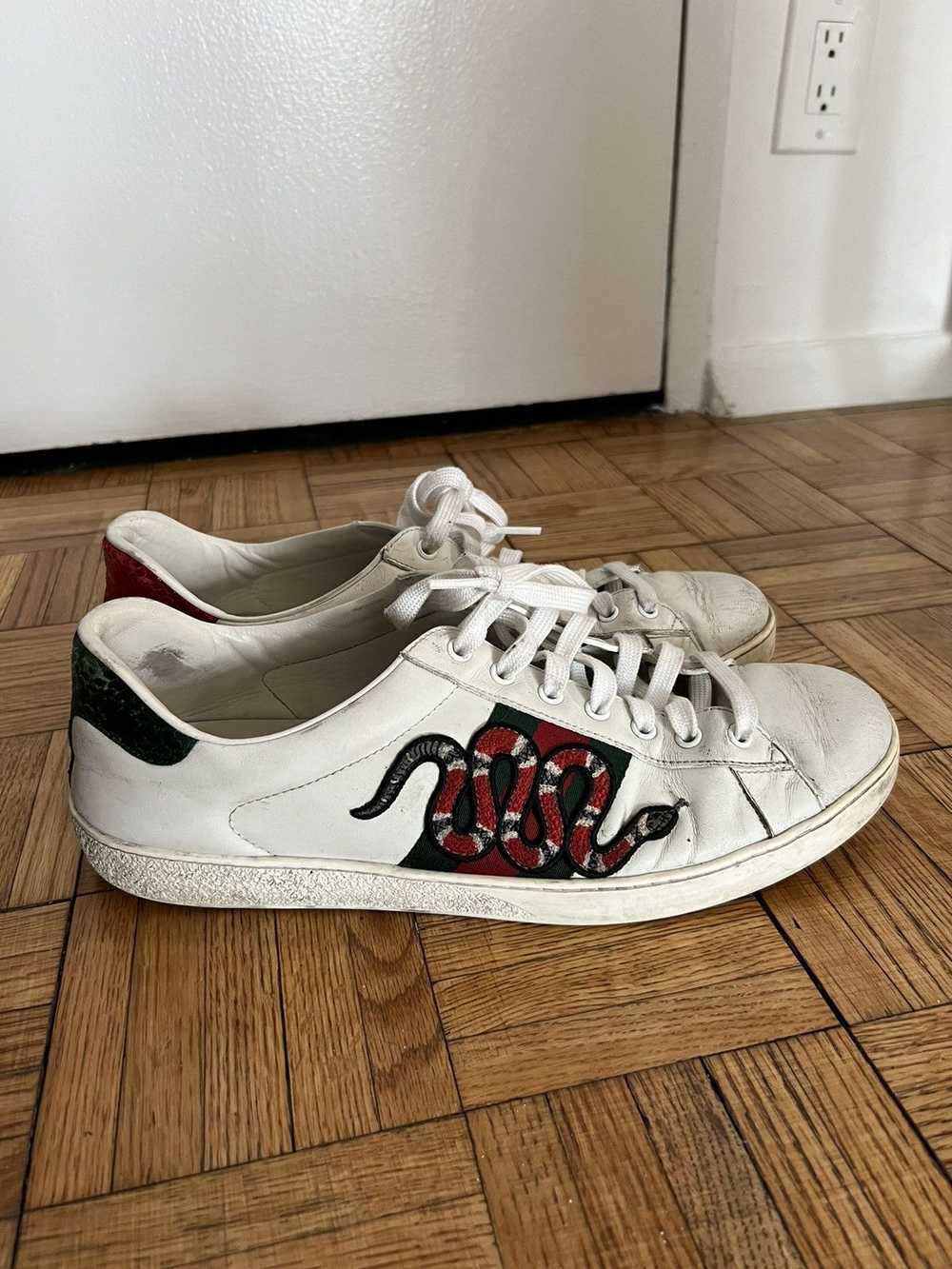 Gucci Gucci Ace Snake Sneakers Size 11 - image 1