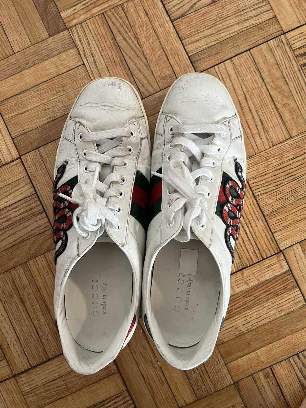 Gucci Gucci Ace Snake Sneakers Size 11 - image 3