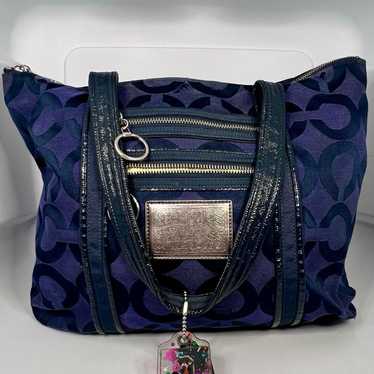 Coach Coach Poppy VINTAGE Purple/Silver Handbag P… - image 1