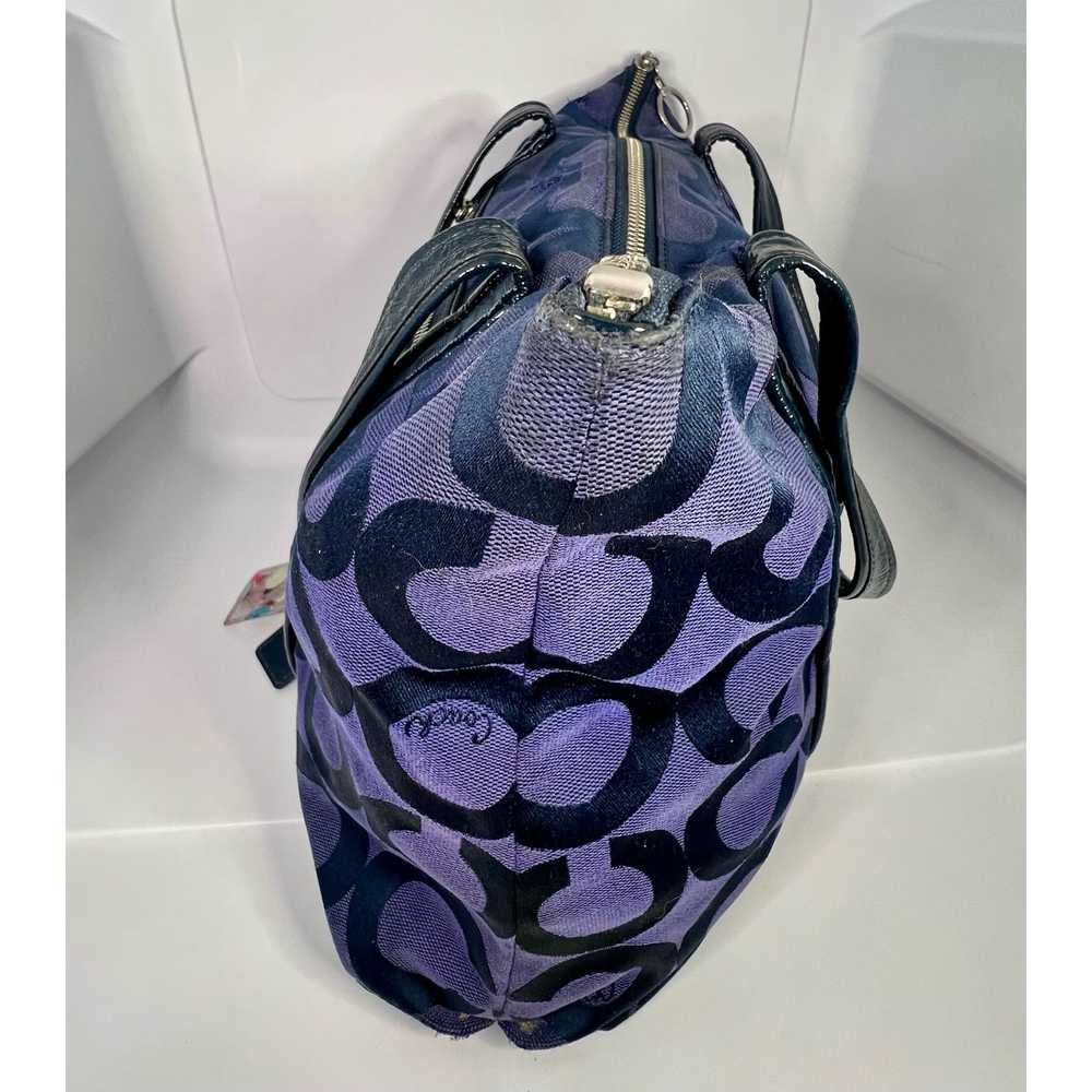 Coach Coach Poppy VINTAGE Purple/Silver Handbag P… - image 9