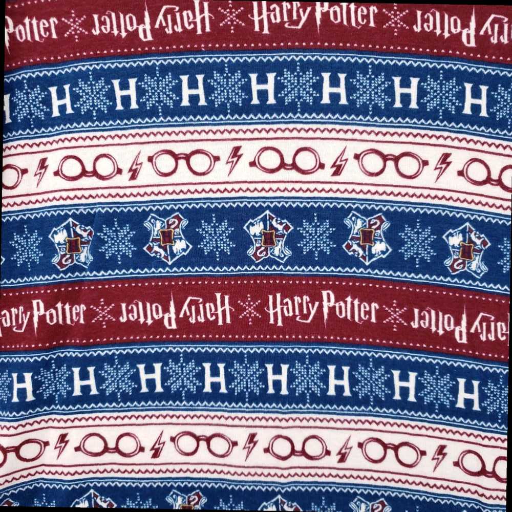 Vintage Harry Potter Medium Blue Red Knit Crew Ne… - image 4