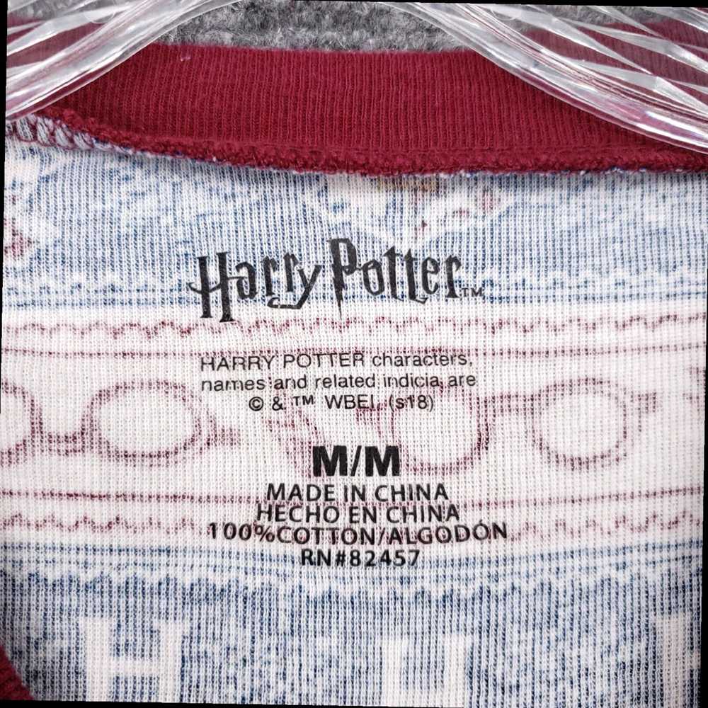 Vintage Harry Potter Medium Blue Red Knit Crew Ne… - image 7