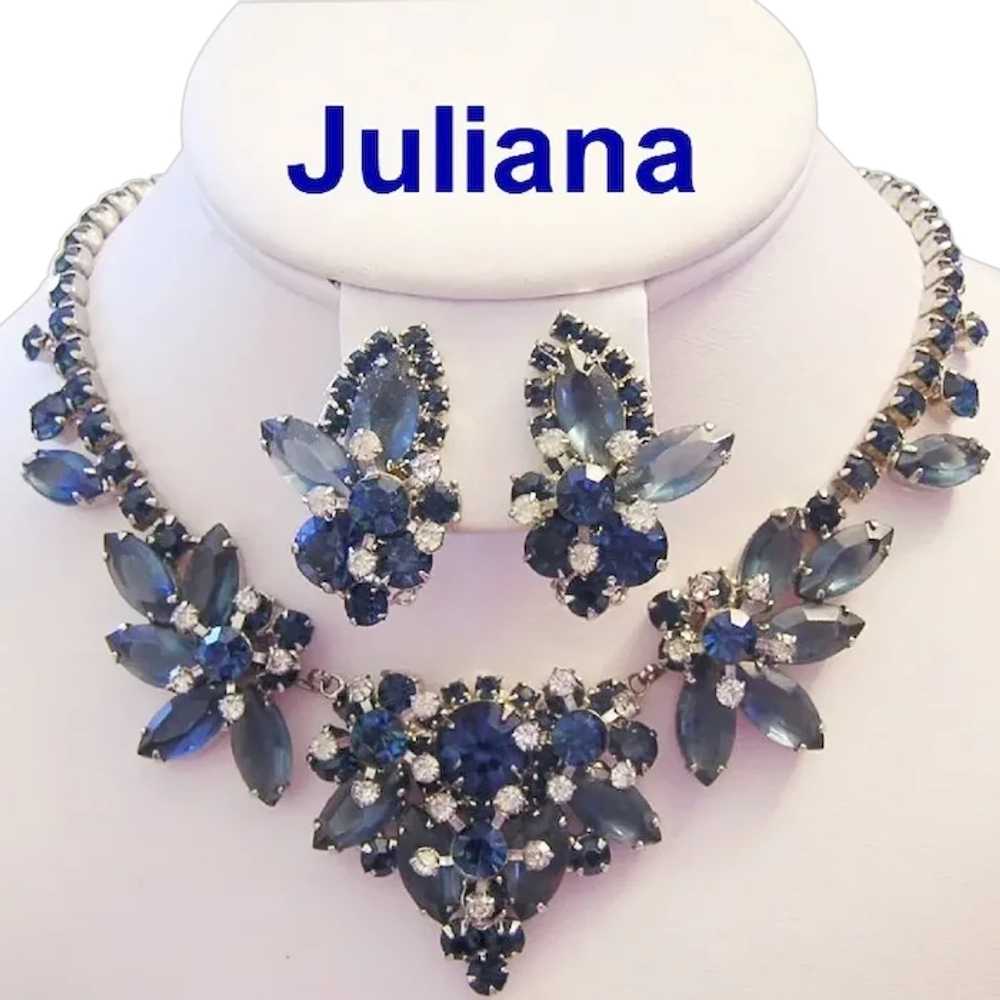 JULIANA Sassy Sapphire & Steel BLUE Rhinestones T… - image 1