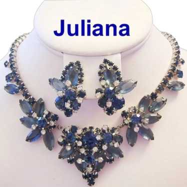 JULIANA Sassy Sapphire & Steel BLUE Rhinestones T… - image 1