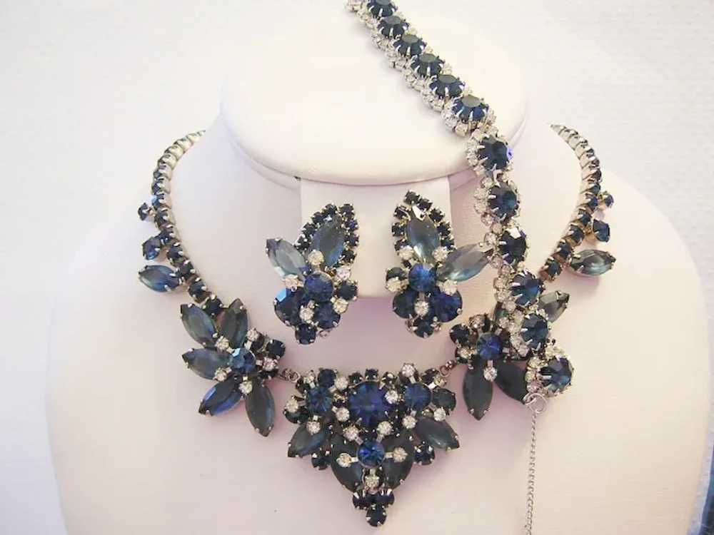 JULIANA Sassy Sapphire & Steel BLUE Rhinestones T… - image 2