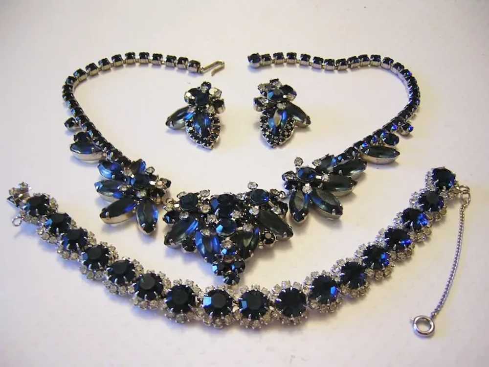 JULIANA Sassy Sapphire & Steel BLUE Rhinestones T… - image 3