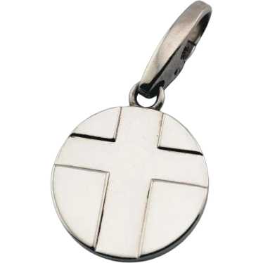 Cartier 18K White Gold Cross Charm Pendant - image 1