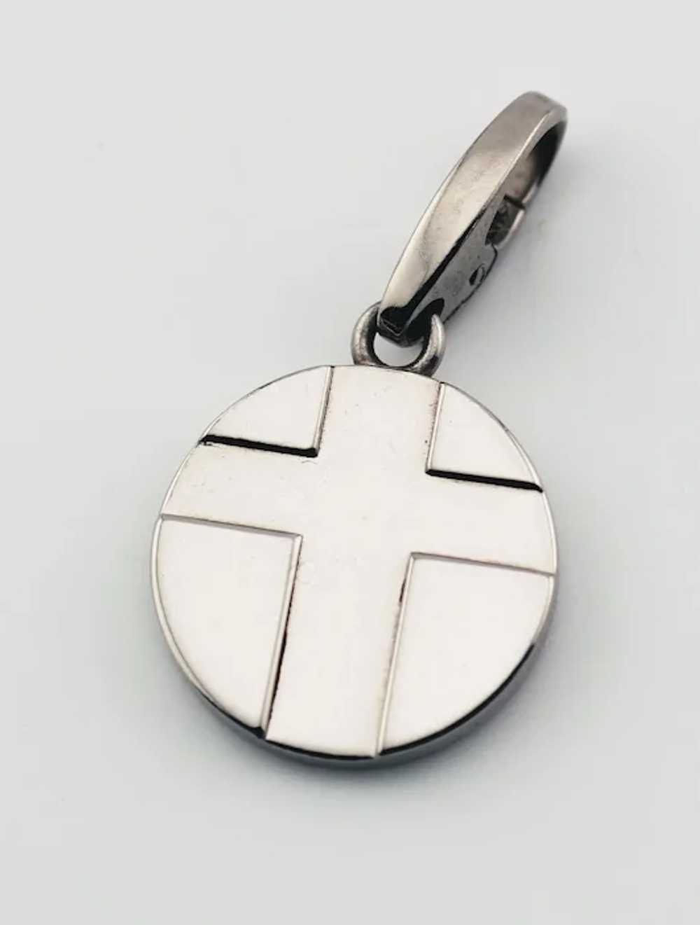 Cartier 18K White Gold Cross Charm Pendant - image 3