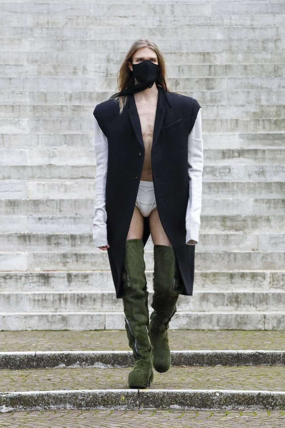 Rick Owens Gethsemane Cashmere Arm Warmers - image 11