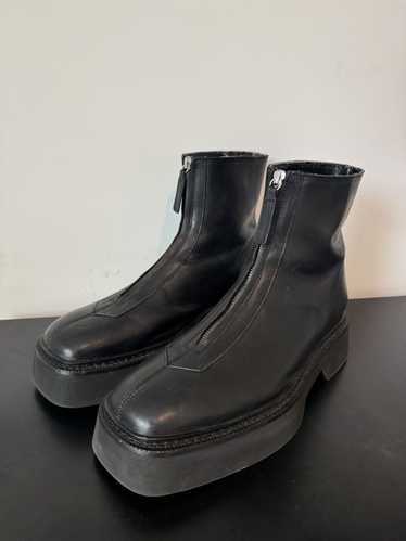 Vintage Zipper Black Ankle Boots, Rick Owens Style