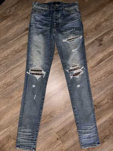 Amiri Cheetah Design Amira patch Jeans