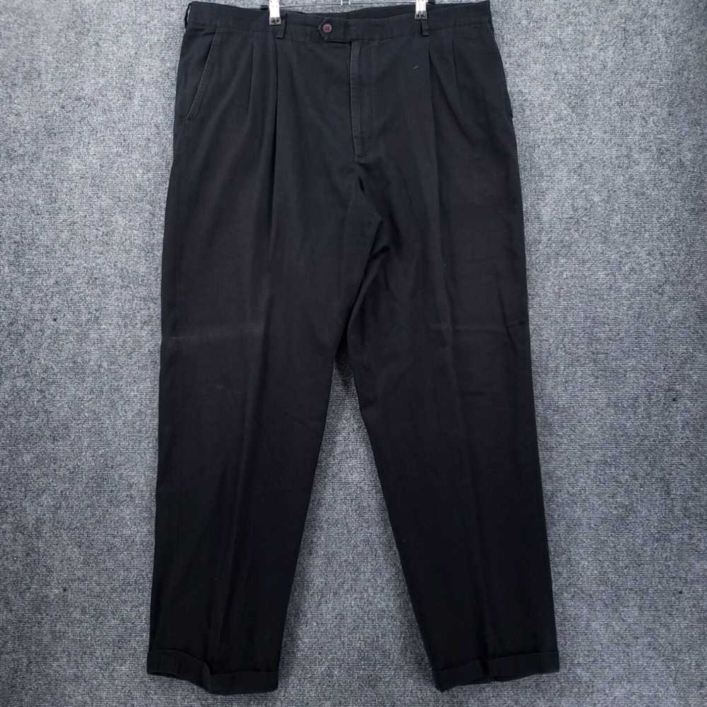 Vintage Mid Rise Straight Leg Pleated Chino Pants… - image 1