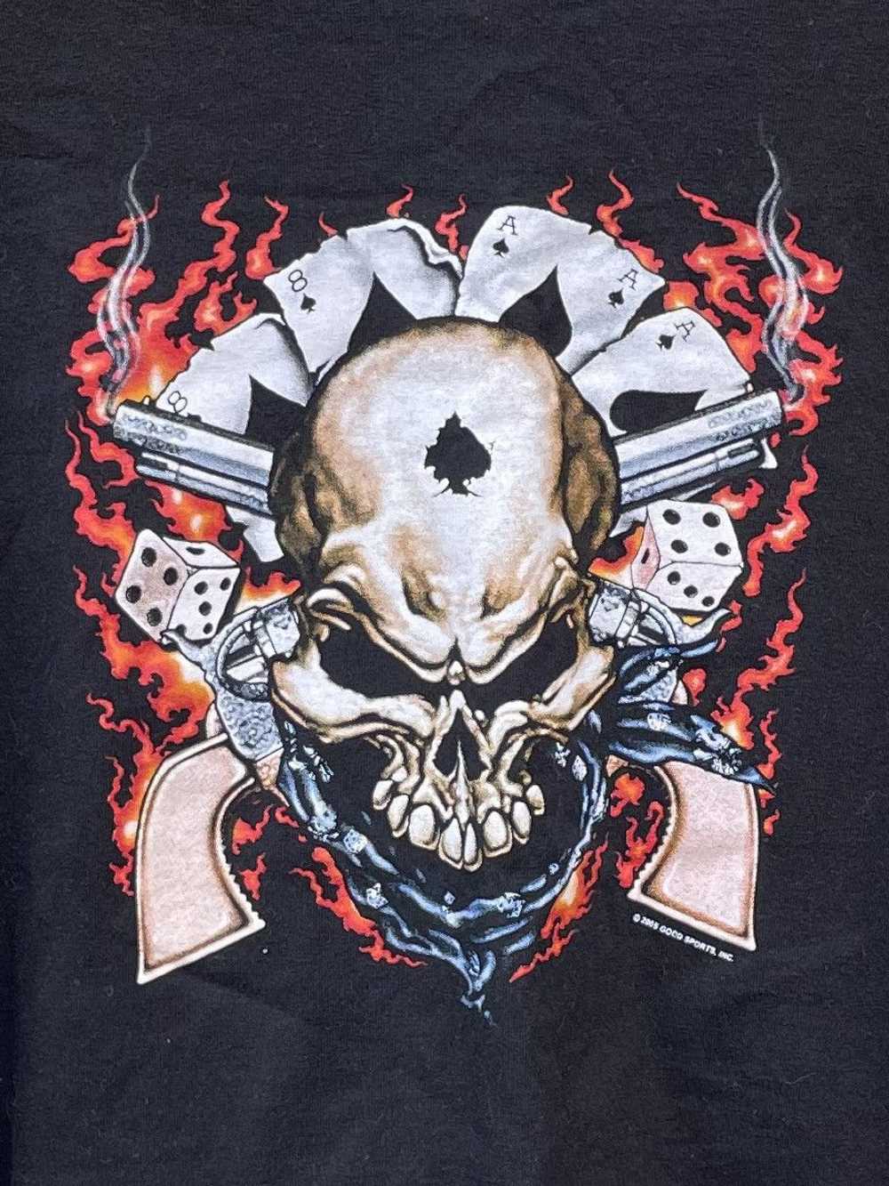 Aaa vintage Good Sports Skull,flaming dueling pis… - image 3