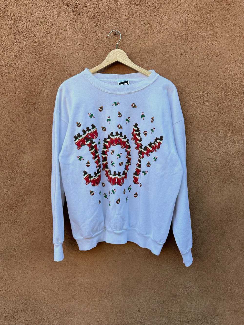 Teddy Bear Joy Holiday Sweatshirt - image 1