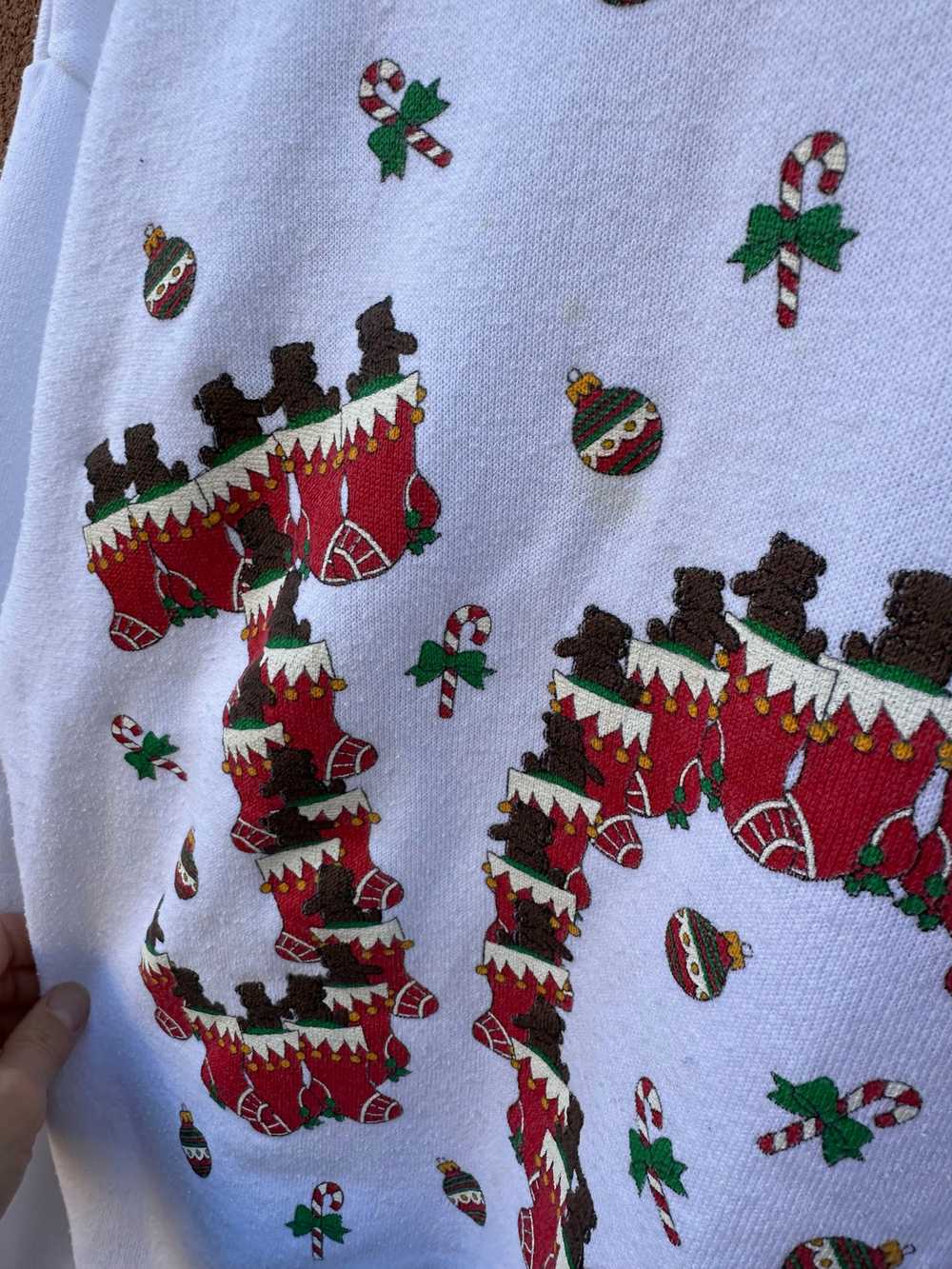 Teddy Bear Joy Holiday Sweatshirt - image 2